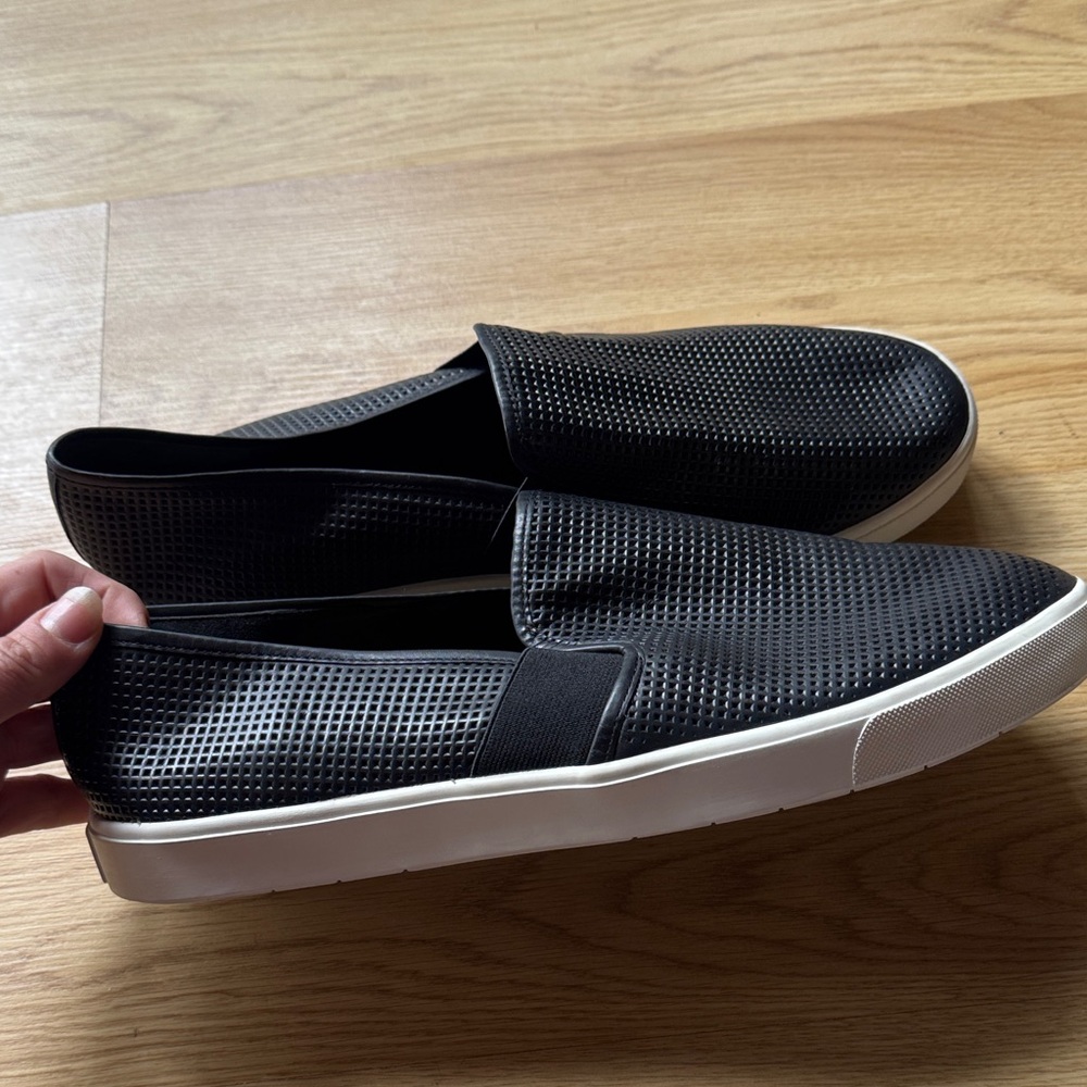 Vince NEW size 13 13.5 women’s Black Perforated Slip-On Flats shoes Blair 5